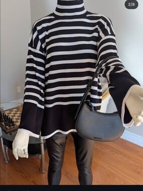 French Connection Turtleneck Wide Sleeve Sweater